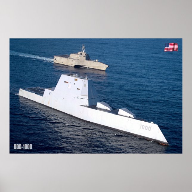 GUIDED-MISSILE DESTROYER – DDG-1000 POSTER (Front)