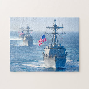 GUIDED-MISSILE DESTROYER – DDG-102 (11x14 INCH) Jigsaw Puzzle