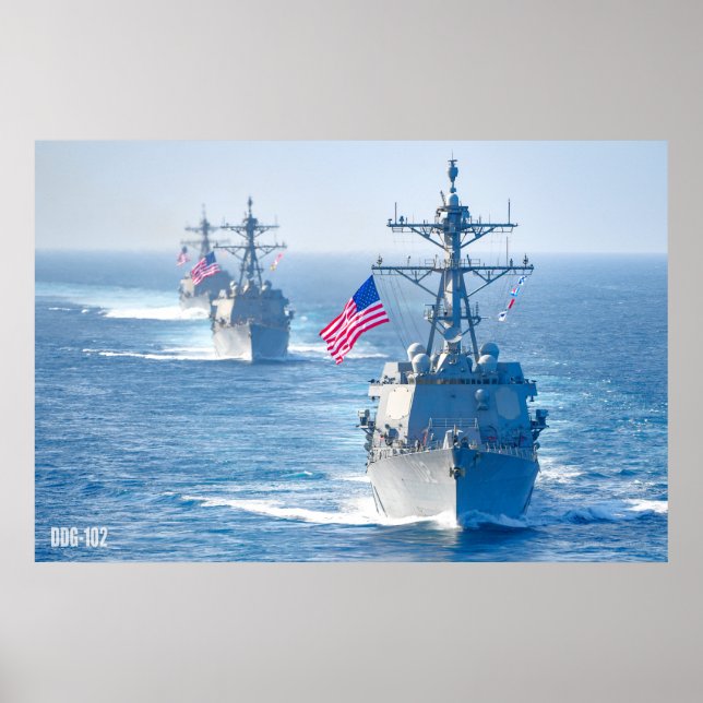 GUIDED-MISSILE DESTROYER – DDG-102 POSTER (Front)