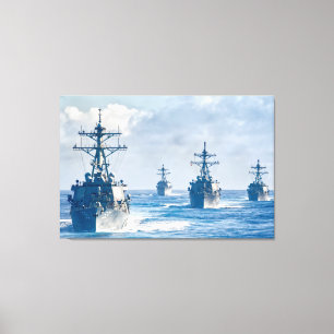 GUIDED-MISSILE DESTROYER – DDG-59 32x48 Canvas Print