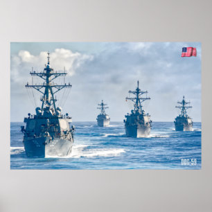 GUIDED-MISSILE DESTROYER – DDG-59 POSTER