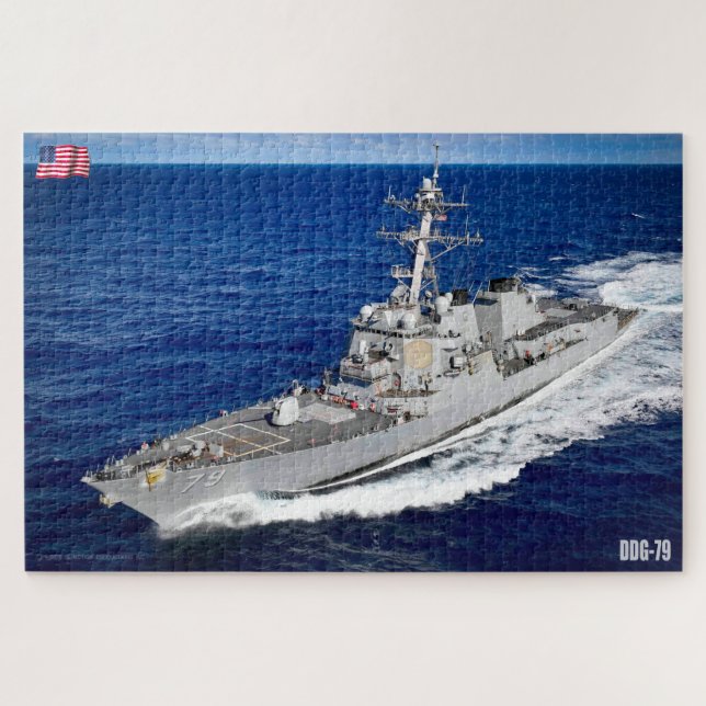 GUIDED-MISSILE DESTROYER – DDG-79 (20x30 INCH) Jigsaw Puzzle (Horizontal)