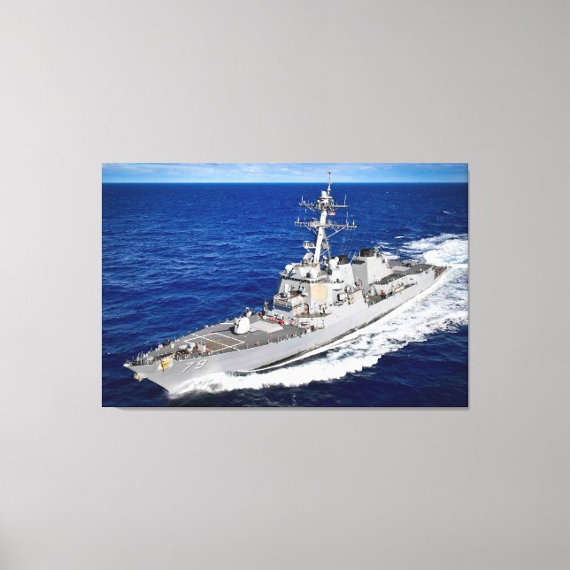 GUIDED-MISSILE DESTROYER – DDG-79 32x48 Canvas Print (Front)