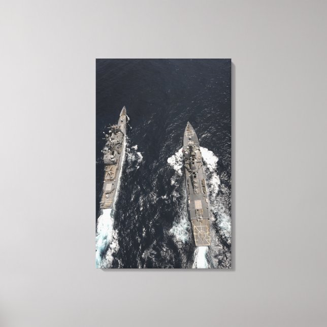 Guided-missile destroyer USS Gridley Canvas Print (Front)