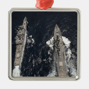 Guided-missile destroyer USS Gridley Metal Tree Decoration