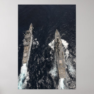 Guided-missile destroyer USS Gridley Poster
