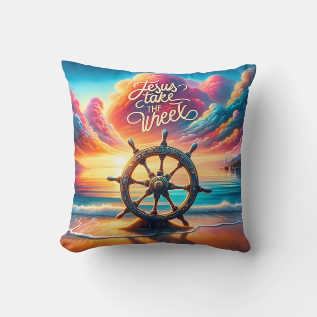 Guiding Light Jesus Take the Wheel  Cushion (Front)