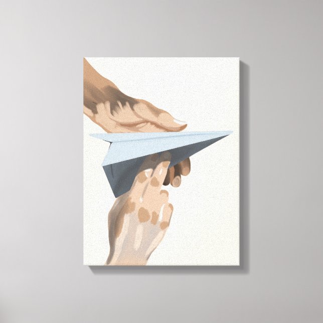 Guiding Paper Skies – Parent-Child Trust Canvas Print (Front)