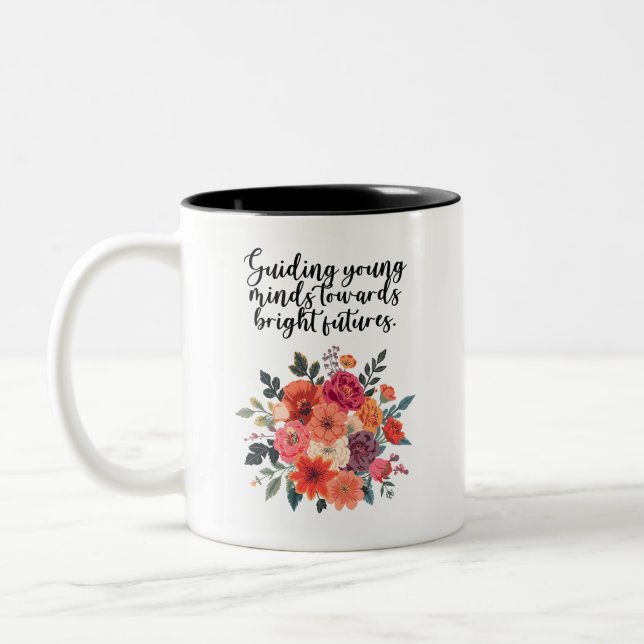 Guiding Young Minds Towards Bright Futures Two-Tone Coffee Mug (Left)
