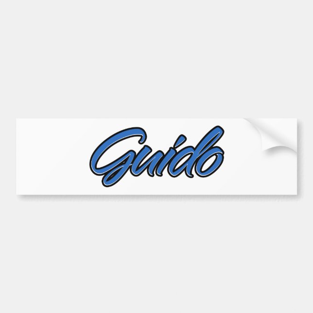 Guido Name blue Aufkleber Sticker Autoaufkleber (Front)