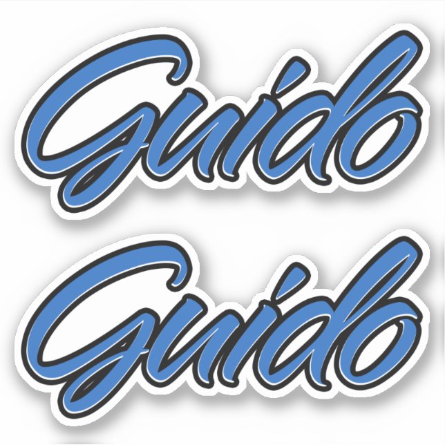 Guido Name blue sticker sticker sticker (Front)