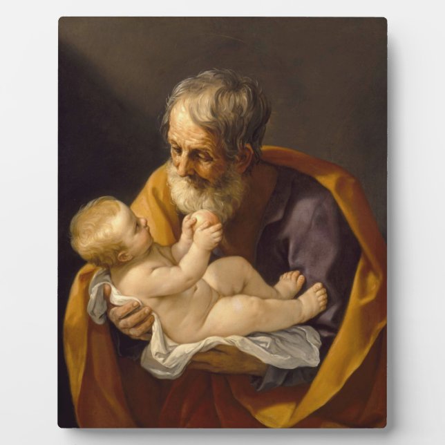 Guido Reni - Saint Joseph And The Christ Child Plaque (Front)