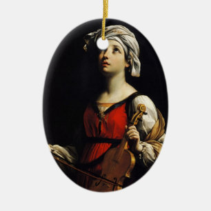 Guido Reni- St Cecilia Ceramic Tree Decoration