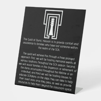Guild of Osiris Pedestal Sign