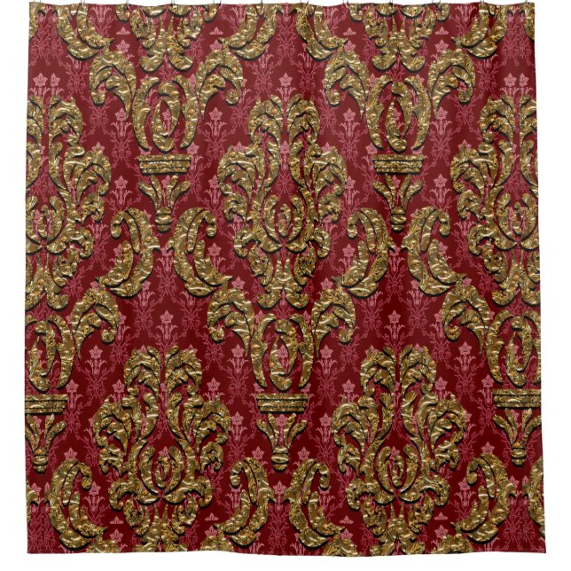 Guildhall Hannah Ultra Chic Damask Shower Curtain (Front)