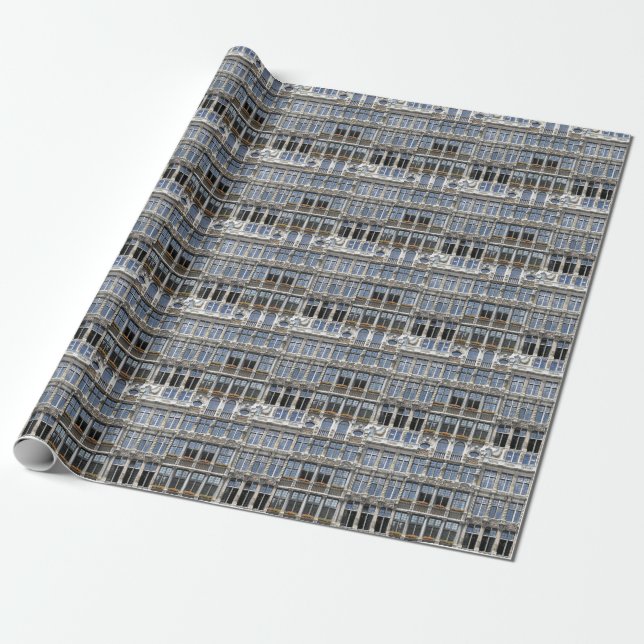 Guildhall Windows, Grote Markt, Brussels. Wrapping Paper (Unrolled)