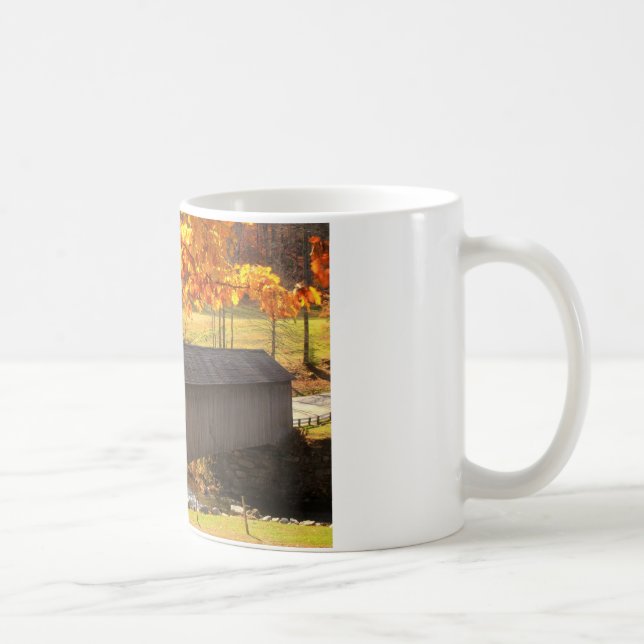 Guilford Vermont Covered Bridge Autumn Coffee Mug (Right)