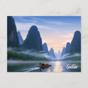 Guilin China Li River Travel Postcard