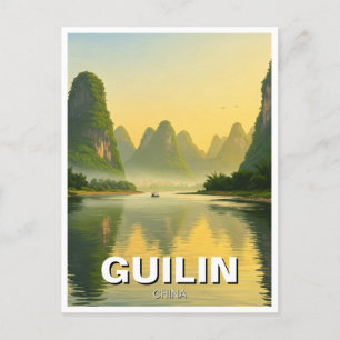 Guilin China Li River Travel Postcard