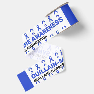 Guillain-Barre Syndrome Awareness Pattern Ribbon Grosgrain Ribbon