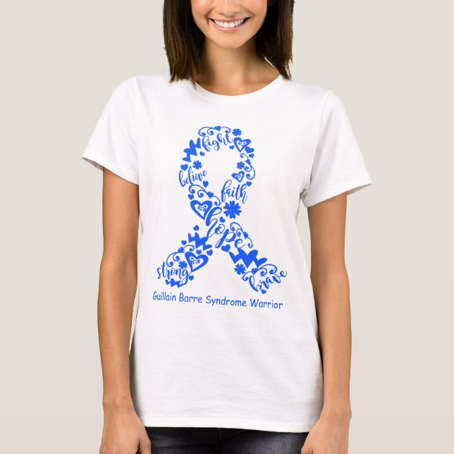 Guillain Barre Syndrome Awareness Ribbon Support  T-Shirt (Front)