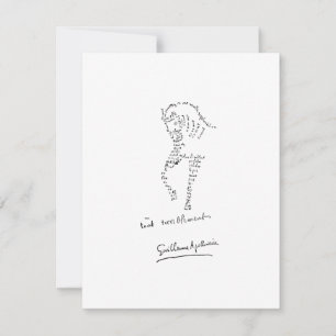 Guillaume Apollinaire, Calligramme Cheval Card