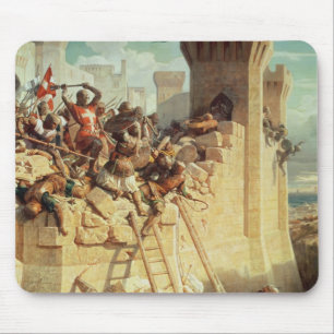 Guillaume de Clermont defending Ptolemais Mouse Mat
