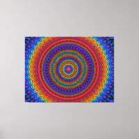 Guilloché Spirograph Wrapped Canvas