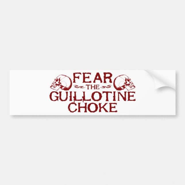 Guillotine Choke Bumper Sticker (Front)