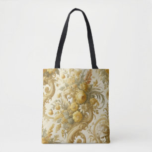Guilt of Gold – Baroque Floral Gothic Tote Bag