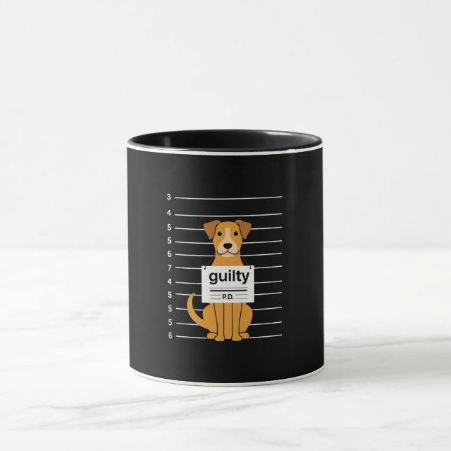 Guilty Dog Mugshot Mug (Center)