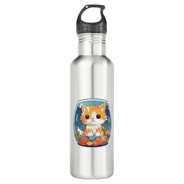 Guilty Kitty 710 Ml Water Bottle (Front)