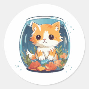 Guilty Kitty Classic Round Sticker