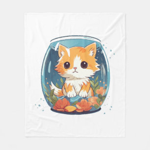 Guilty Kitty Fleece Blanket