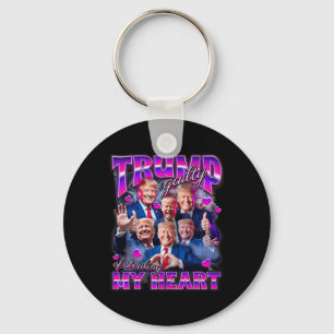 Guilty Of Stealing My Heart Pink Trump Trump Girl Key Ring