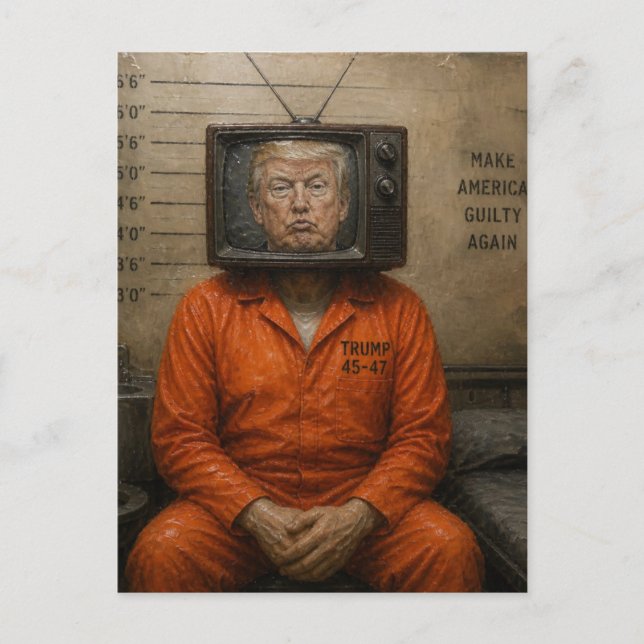 Guilty Trump Sits in Jail  Postcard (Front)