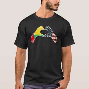 Guinea-Bissau American USA Flag - USA Bissau Guine T-Shirt