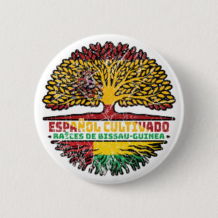 Guinea-Bissau Bissau-Guinean Spanish Spain Tree 6 Cm Round Badge