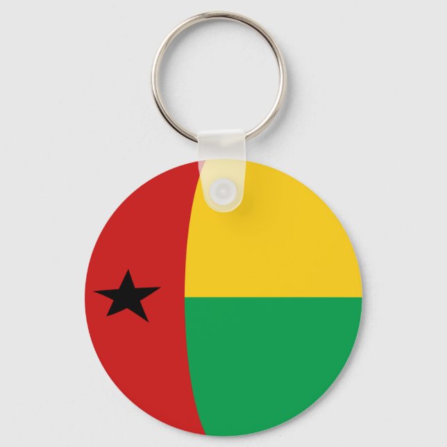 Guinea-Bissau Fisheye Flag Keychain (Front)