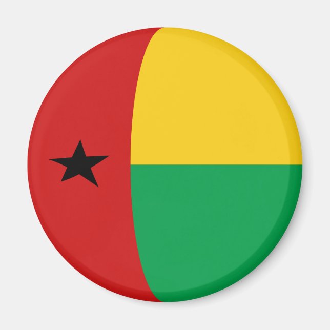 Guinea-Bissau Fisheye Flag Magnet (Front)