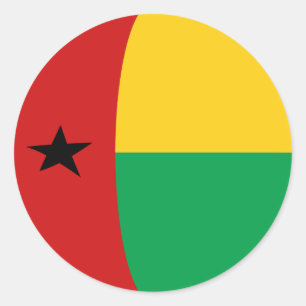 Guinea-Bissau Fisheye Flag Sticker