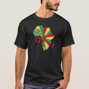 Guinea Bissau Flag Africa Map Ethnic Heritage Blac T-Shirt