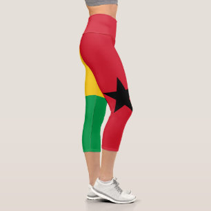 Guinea Bissau Flag Capri Leggings