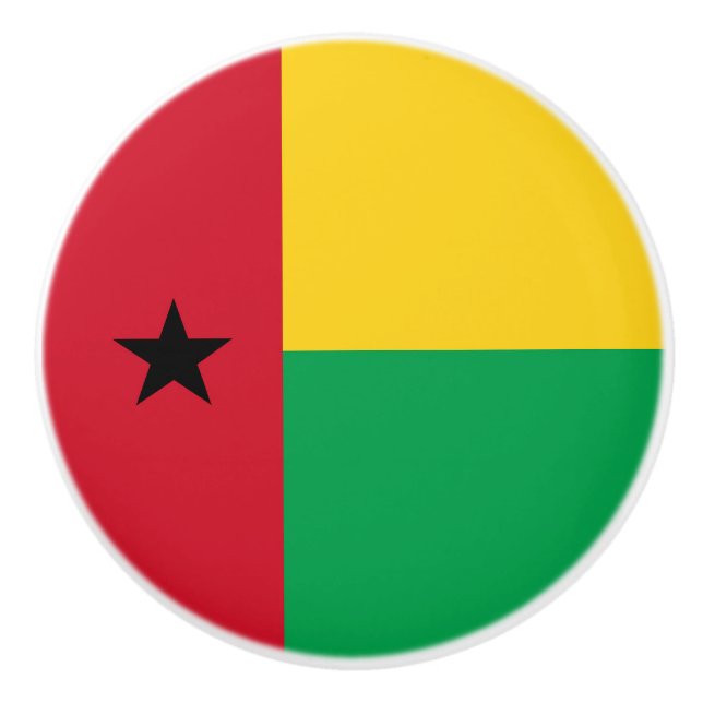 Guinea-Bissau flag Ceramic Knob (Front)