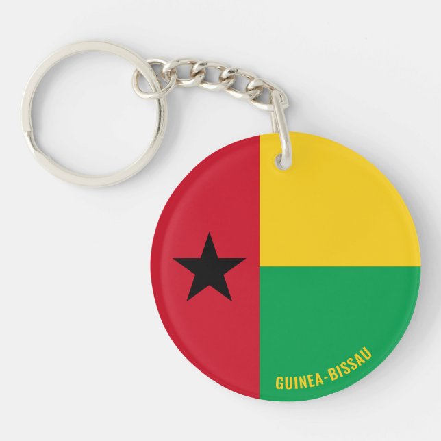 Guinea-Bissau Flag Charming Patriotic Key Ring (Front)