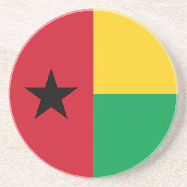 Guinea Bissau Flag Coaster (Front)