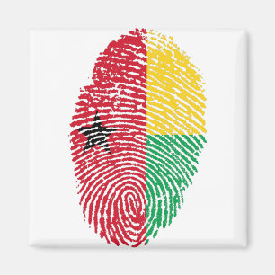 Guinea Bissau Flag Fingerprint Country Pride Magnet