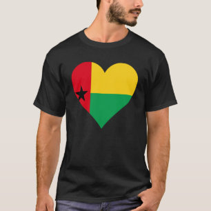 Guinea Bissau Flag Heart Guinea Bissau Love Guinea T-Shirt