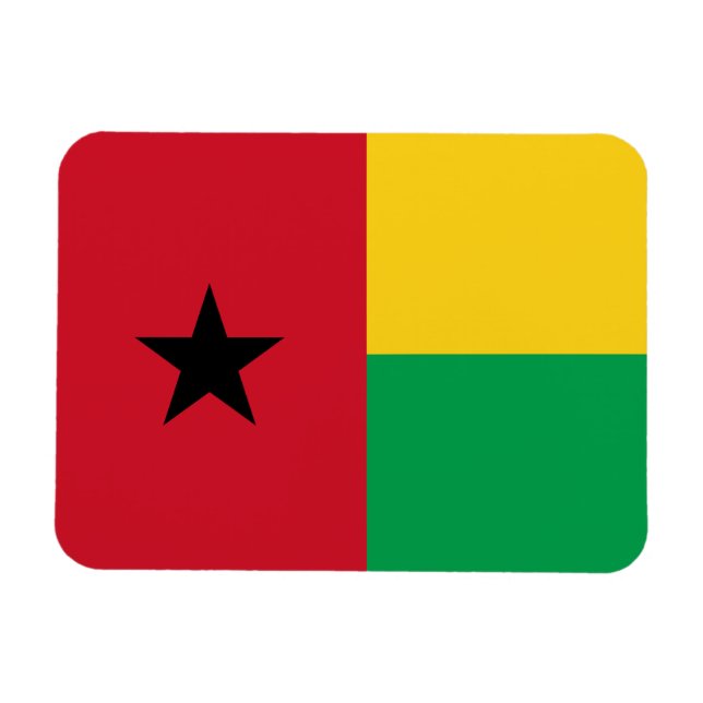 Guinea Bissau Flag Magnet (Horizontal)