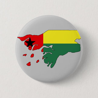 Guinea bissau flag map 6 cm round badge